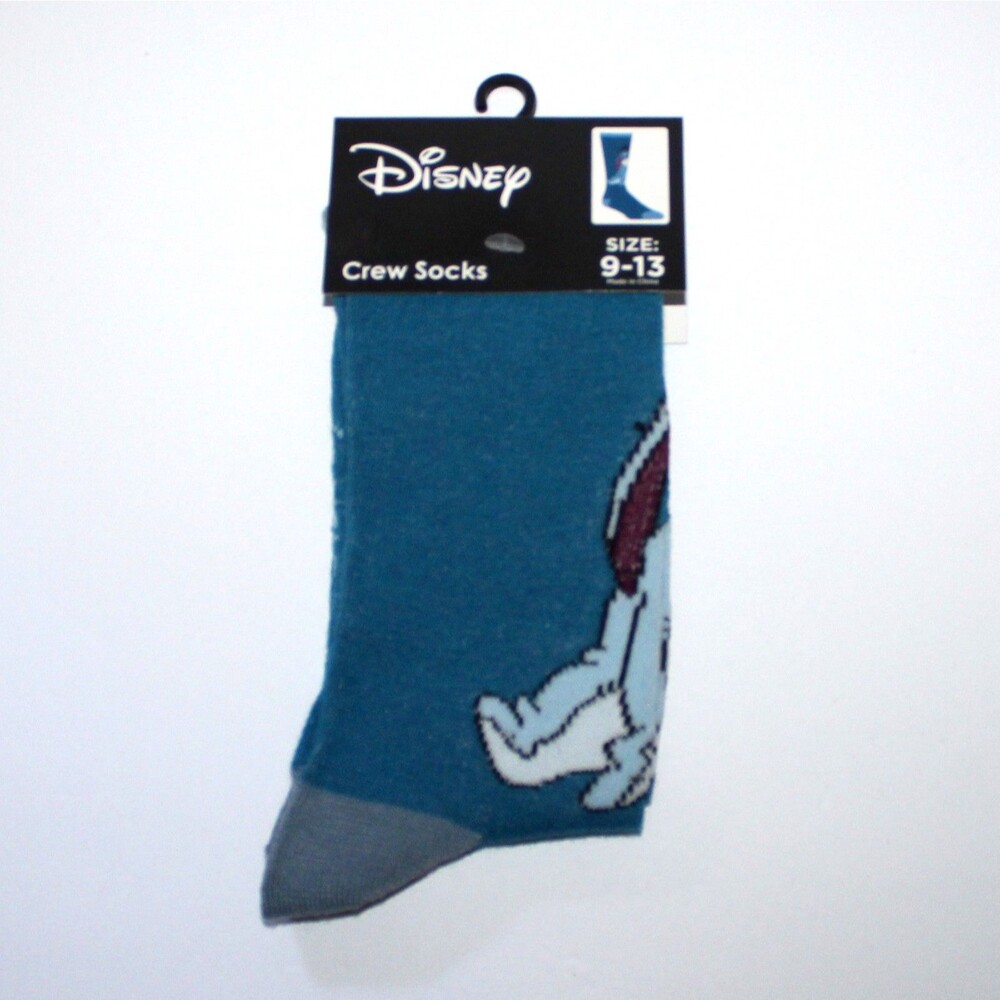 Disney Crew Socks EEYORE size 9 - 13 blue Equalizer unisex Winnie the Pooh